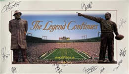 2000s Green Bay Packers Multi Signed 21" x 36" The Legend Continues Lithograph w/ 10 Signatures Including Jerry Kramer, Gilbert Brown, Greg Jennings & More (JSA)