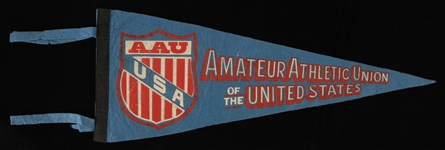 1959 RARE circa Cassius Clay Vintage 17i"  AAU Light Heavyweight Golden Gloves Tournament Pennant