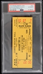 1972 Muhammad Ali vs Floyd Patterson Remote Viewing  Ticket (PSA Slabbed) (Troy Kinunen Collection)