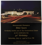 1996 Mike Tyson 30th Birthday Party Invitation