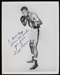 Floyd Patterson Autographed 8x10 Black and White Photo (JSA)