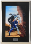 2000s The Six Million Dollar Man "Steve Austin vs The Villainous Maskatron" 29" x 41" Original Mike Machlan/Bart Barson Art Work 