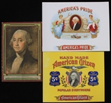1910s-1930s American Citizen Cigar Box Inner Labels and George Washington Bicentennial Commemorative Booklet (Lot of 3)