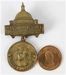 1912 Jackson Day Banquet Pushback Pin and Commemorative Coin (Lot of 2)