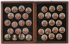1960s Presidents of the United States of America 2.25" Pinback Buttons - Lot of 35 From George Washington to Lyndon B Johnson