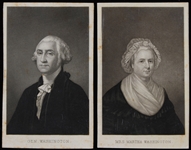 Vintage Mr. and Mrs. George Washington Cabinet Cards (Lot of 2)