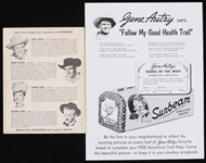 1960's Gene Autry James Arness Promo Photos - Lot of 2