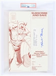 1990 Reb Brown Captain America Signed Marvel Subscription Card (PSA Slabbed Authentic)