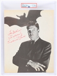 1959 Vincent Price The Bat Signed 8.5" x 11" Print Photo (PSA Slabbed Authentic)
