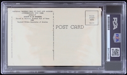 1980's Joe DiMaggio New York Yankees Signed 3.5 x 5.5 Yellow HOF Postcard (PSA Slabbed Authentic)