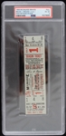 1958 Milwaukee Braves Cincinnati Reds Milwaukee County Stadium Full Ticket (PSA Slabbed VG-EX 4) Eddie Mathews Career HR #238