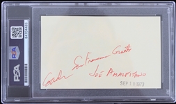 1973 Joey Amalfitano New York Giants Signed 3 x 5 Index Card (PSA Slabbed Authentic)