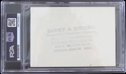 1970's Ron Santo Chicago Cubs Signed 3.5 x 5 Barney A. Sterling Photo (PSA Slabbed Authentic)