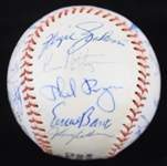 1971 Chicago Cubs Team Signed ONL Feeney Baseball w/ 24 Signatures Including Leo Durocher, Ernie Banks, Ron Santo & More (*Full JSA Letter*)