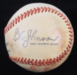1947-55 Spalding ONL Giles Official Western League Edwin Johnson Baseball (MEARS LOA)