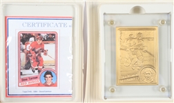 1984-95 Detroit Red Wings Highland Mint Bronze Hockey Trading Cards - Lot of 3 w/ Gordie Howe, Steve Yzerman & Sergei Fedorov