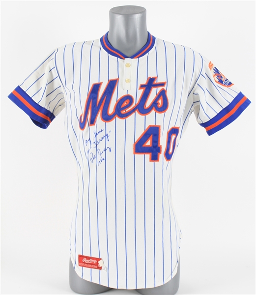 1980 Pat Zachry New York Mets Signed Game Worn Home Jersey (MEARS LOA/JSA)