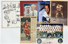 1970's-2000's Gordie Howe Detroit Red Wings & Detroit Tigers Memorabilia Collection - Lot of 14 w/ Posters, Signed Lithographs & More (JSA)