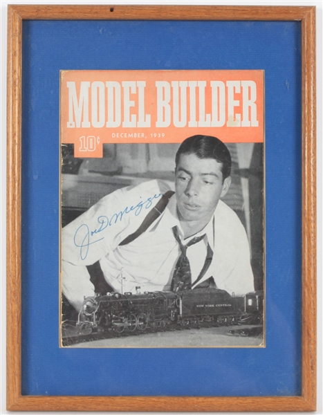 1939 Joe DiMaggio New York Yankees Signed 13" x 17" Framed Model Builder Magazine (JSA)