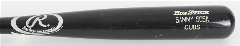 1997 Sammy Sosa Chicago Cubs Rawlings Professional Model Bat (MEARS A6)