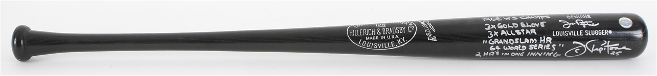 2000's Joe Pepitone New York Yankees Signed & Multi Inscribed Louisville Slugger Bat (JSA)
