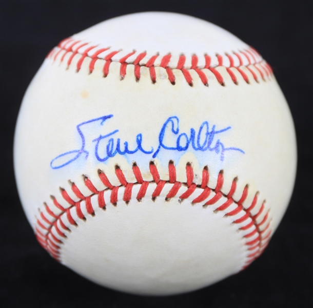 1984-86 Steve Carlton Philadelphia Phillies Signed ONL Feeney Baseball (JSA)