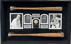 1920s Babe Ruth / Lou Gehrig New York Yankees Ultimate Signed Baseball Display 46 x 30 x 7 (PSA/DNA)