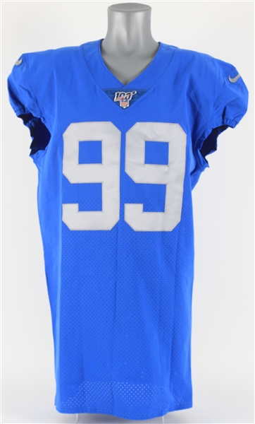 2019 John Atkins Detroit Lions Throwback Home Jersey (MEARS LOA)