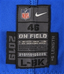 2019 John Atkins Detroit Lions Throwback Home Jersey (MEARS LOA)