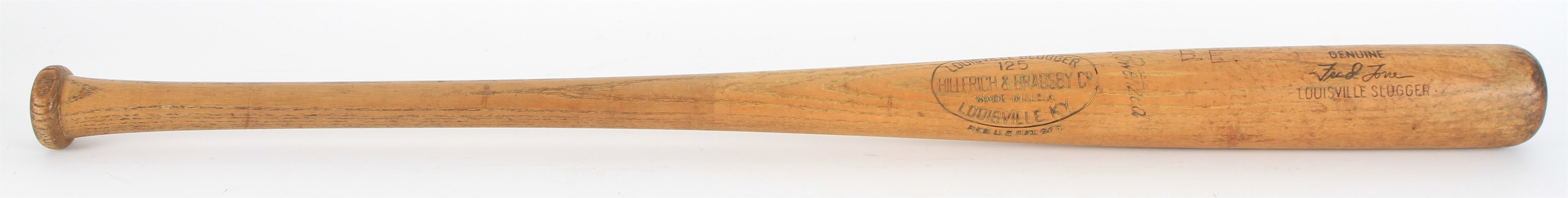 1956-60 Frank Torre Milwaukee Braves H&B Louisville Slugger Professional Model Game Used Bat (MEARS LOA)