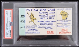 1975 MLB All Star Game Ticket Stub (PSA Slabbed)
