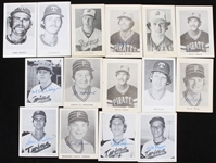 1970s 3x6 and 4x5 Black and White Headshot Photos of Various Baseball Players featuring Jim Umbarger Texas Rangers Jerry Reuss Pittsburgh Pirates Mike Cubbage Minnesota Twins and More (Lot of 15)