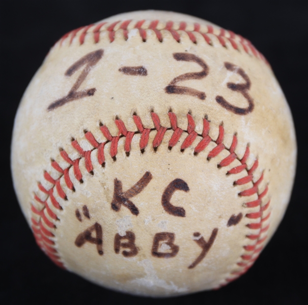 1970 Detroit Tigers Kansas City Royals OAL Cronin Game Used Baseball (MEARS LOA) Attributed to Jim Northrup Single Off Of Ted Abernathy