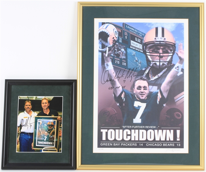 2000s Don Majkowski Green Bay Packers Signed 22" x 30" "After Further Review...Touchdown" Lithograph (JSA)