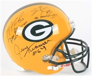 2000's Green Bay Packers Multi Signed Display Helmet w/ 7 Signatures Including Jerry Kramer, Dave Robinson, Gilbert Brown & More (JSA)