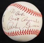 1995-99 Rickey Green Utah Jazz Signed ONL Coleman Baseball (JSA)