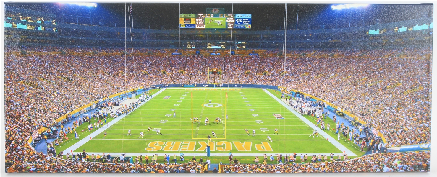 2000s Baseball and Basketball Bobble Heads w/ Green Bay Packers 16x40 Canvas Print 