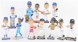 2000s Baseball and Basketball Bobble Heads w/ Green Bay Packers 16x40 Canvas Print 