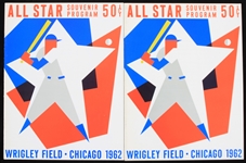 1962 All Star Game Programs Wrigley Field Chicago (Lot of 2)