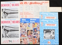 1970s-80s Denver Bears Souvenir & Official Game Programs (Lot of 10)