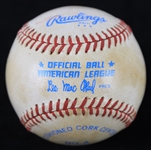 1982 (September 2nd) Charlie Moore Milwaukee Brewers OAL MacPhail Game Used Baseball (MEARS LOA)