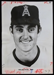 1972-1979 Nolan Ryan California Angels 5x7 Black and White Photo