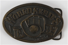 1982 Milwaukee Brewers World Series Brass Belt Buckle