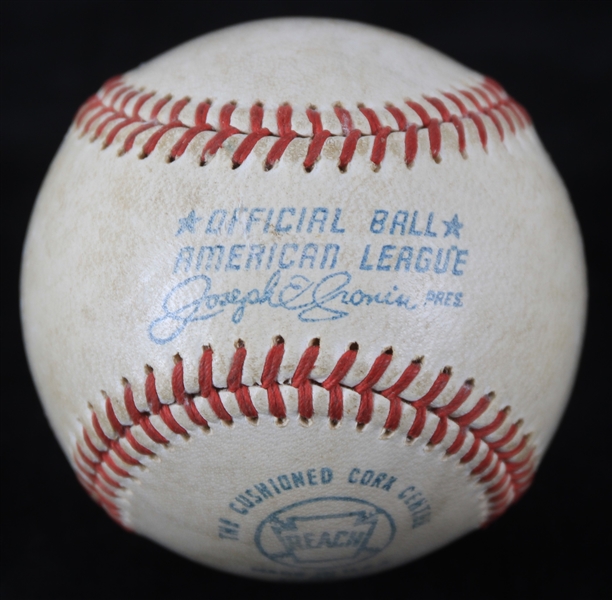 1970-72 Milwaukee Brewers OAL Cronin County Stadium Game Used Baseball (MEARS LOA)