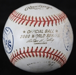 2000 New York Yankees New York Mets Dual Logo Stamped OWS Selig Subway Series Baseball (MEARS LOA)