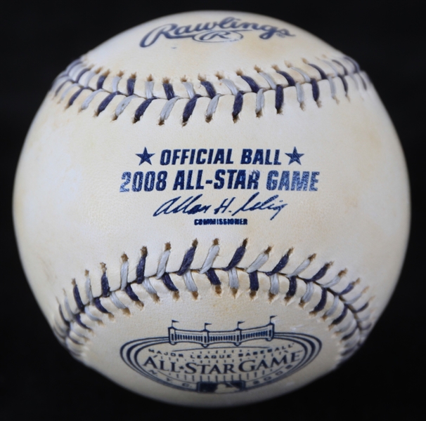 2008 Official All Star Game Bud Selig Yankee Stadium All Star Game Used Baseball (MEARS LOA)