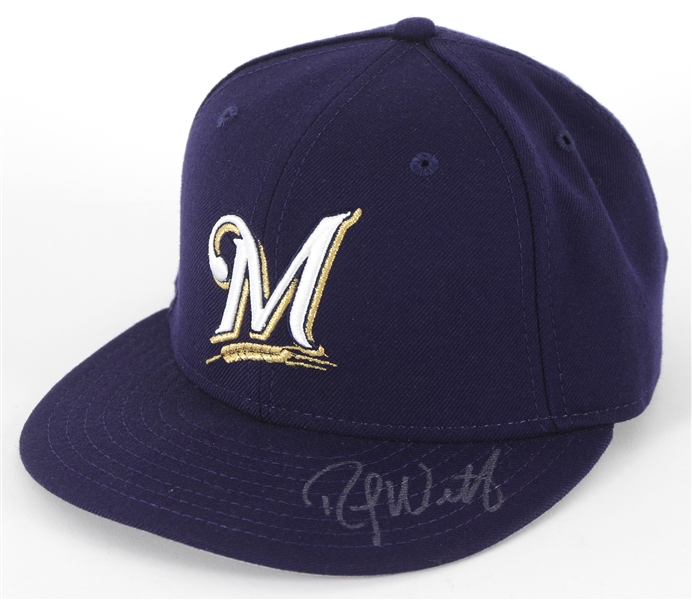 2012 Randy Wolf Milwaukee Brewers Signed Cap (JSA/MLB Hologram)