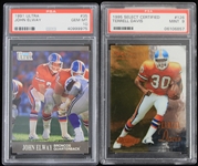 1991 & 1995 John Elway Ultra #35 (GEM MT 10) & Terrell Davis Select Certified #126 (MINT 9)(PSA Slabbed) 