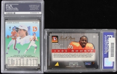 1991 & 1995 John Elway Ultra #35 (GEM MT 10) & Terrell Davis Select Certified #126 (MINT 9)(PSA Slabbed) 