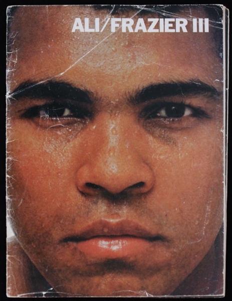 1975 Muhammad Ali Joe Frazier World Heavyweight Championship Title Bout Program (Troy Kinunen Collection)